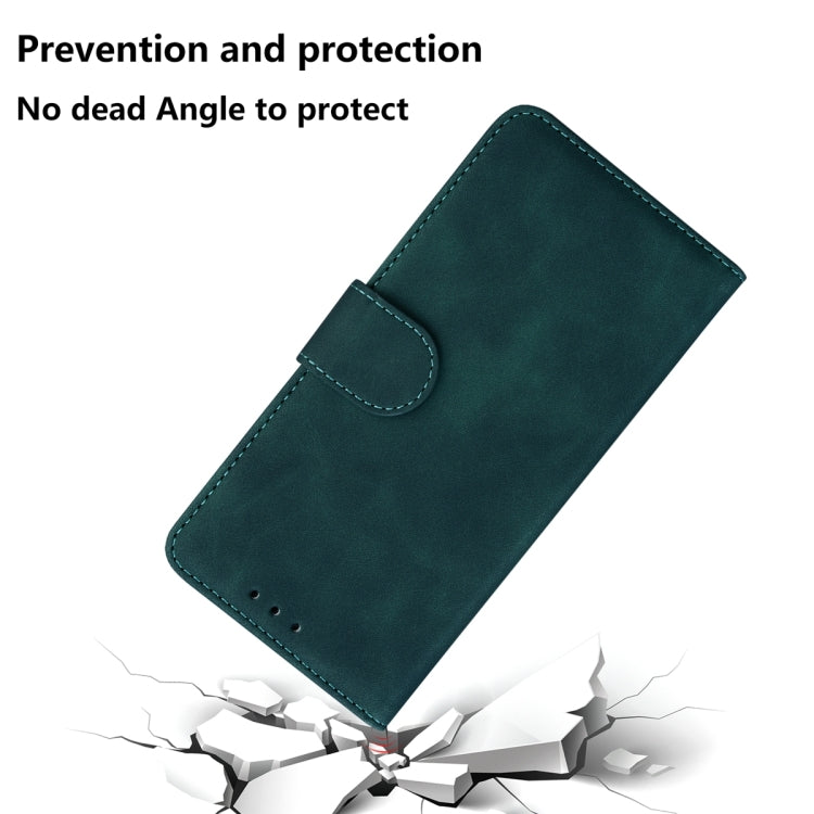 For Samsung Galaxy A05s Skin Feel Pure Color Flip Leather Phone Case in elegant design, showcasing card slots and durable material.